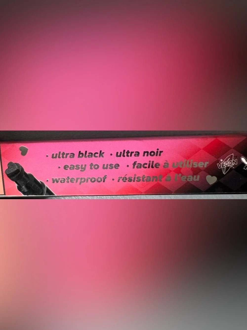 Lottie London Jumbo heart Harley Quinn heart Stamp & Eyeliner duo ultra Black